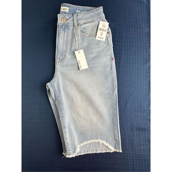 Warp + Weft Women’s Bermuda Blue Jean Shorts Size 6/28 - Picture 3 of 10
